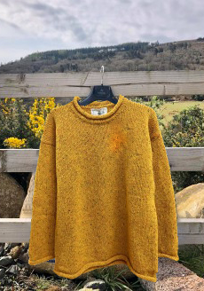 Roll Neck Fleck Tunic in Yellow