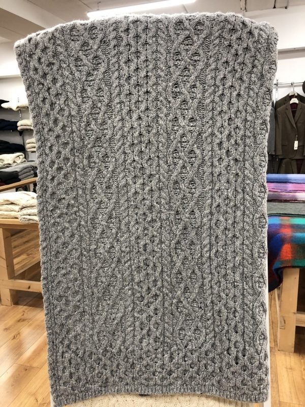 Wool and Cashmere Aran Knit Blanket