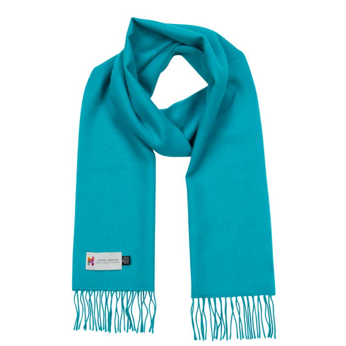 Merino Scarf in Turquoise Blue