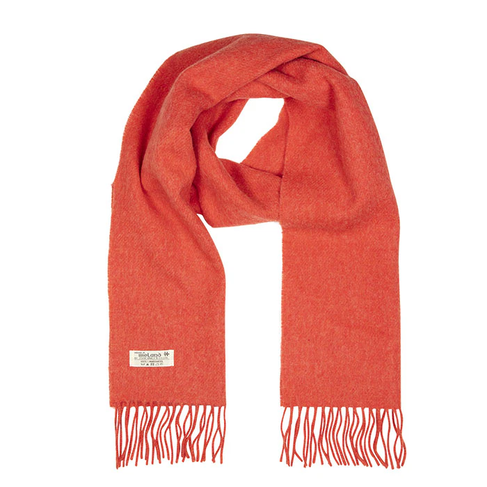 Lambswool Scarf in Coral