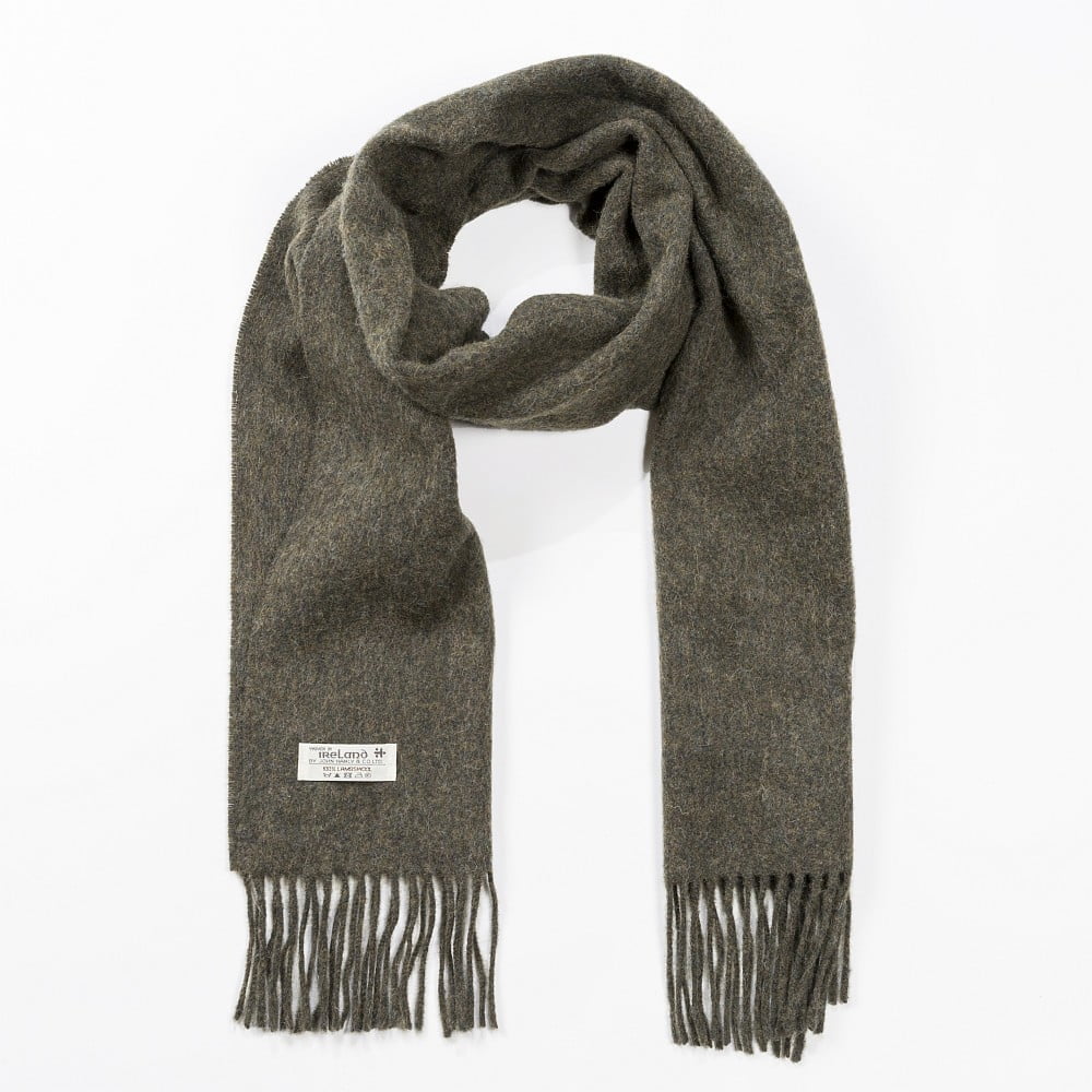Lambswool Scarf in Loden Green